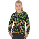 Flowers Pattern Art Floral Texture Women s Overhead Hoodie