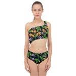 Flowers Pattern Art Floral Texture Spliced Up Two Piece Swimsuit