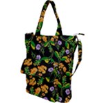 Flowers Pattern Art Floral Texture Shoulder Tote Bag
