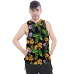 Flowers Pattern Art Floral Texture Men s Sleeveless Hoodie