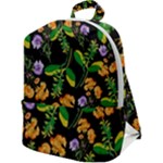 Flowers Pattern Art Floral Texture Zip Up Backpack