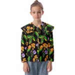 Flowers Pattern Art Floral Texture Kids  Peter Pan Collar Blouse