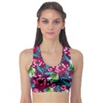 Flowers Pattern Art Texture Floral Fitness Sports Bra