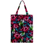 Flowers Pattern Art Texture Floral Zipper Classic Tote Bag