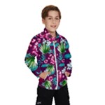 Flowers Pattern Art Texture Floral Kids  Windbreaker