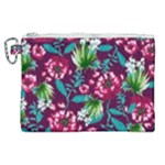 Flowers Pattern Art Texture Floral Canvas Cosmetic Bag (XL)