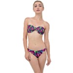 Flowers Pattern Art Texture Floral Classic Bandeau Bikini Set