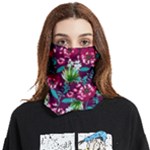 Flowers Pattern Art Texture Floral Face Covering Bandana (Two Sides)