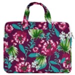 Flowers Pattern Art Texture Floral MacBook Pro 13  Double Pocket Laptop Bag