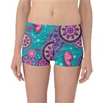 Floral Pattern Abstract Colorful Flow Oriental Spring Summer Boyleg Bikini Bottoms