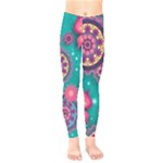 Floral Pattern Abstract Colorful Flow Oriental Spring Summer Kids  Leggings