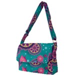Floral Pattern Abstract Colorful Flow Oriental Spring Summer Full Print Messenger Bag (S)