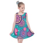 Floral Pattern Abstract Colorful Flow Oriental Spring Summer Kids  Summer Dress