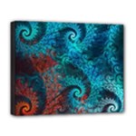 Fractal Art Spiral Ornaments Pattern Deluxe Canvas 20  x 16  (Stretched)