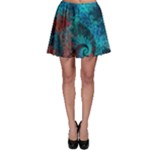 Fractal Art Spiral Ornaments Pattern Skater Skirt