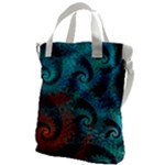 Fractal Art Spiral Ornaments Pattern Canvas Messenger Bag
