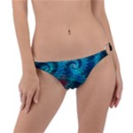 Fractal Art Spiral Ornaments Pattern Ring Detail Bikini Bottoms