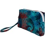 Fractal Art Spiral Ornaments Pattern Wristlet Pouch Bag (Small)