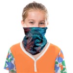 Fractal Art Spiral Ornaments Pattern Face Covering Bandana (Kids)