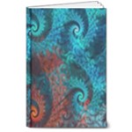 Fractal Art Spiral Ornaments Pattern 8  x 10  Hardcover Notebook
