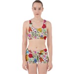 Colorful Flowers Pattern Work It Out Gym Set
