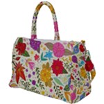 Colorful Flowers Pattern Duffel Travel Bag