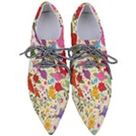 Colorful Flowers Pattern Pointed Oxford Shoes
