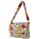 Colorful Flowers Pattern Full Print Messenger Bag (L)