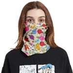 Colorful Flowers Pattern Face Covering Bandana (Two Sides)