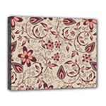 Violet Floral Pattern Flowers Vintage Flora Patterns Canvas 14  x 11  (Stretched)