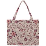 Violet Floral Pattern Flowers Vintage Flora Patterns Mini Tote Bag