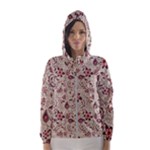 Violet Floral Pattern Flowers Vintage Flora Patterns Women s Hooded Windbreaker