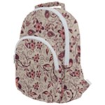 Violet Floral Pattern Flowers Vintage Flora Patterns Rounded Multi Pocket Backpack