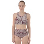 Violet Floral Pattern Flowers Vintage Flora Patterns Racer Back Bikini Set