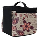 Violet Floral Pattern Flowers Vintage Flora Patterns Make Up Travel Bag (Small)