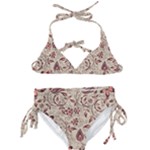 Violet Floral Pattern Flowers Vintage Flora Patterns Kids  Classic Bikini Set