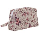 Violet Floral Pattern Flowers Vintage Flora Patterns Wristlet Pouch Bag (Large)