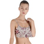 Violet Floral Pattern Flowers Vintage Flora Patterns Layered Top Bikini Top 