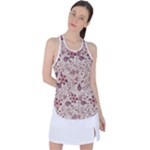 Violet Floral Pattern Flowers Vintage Flora Patterns Racer Back Mesh Tank Top