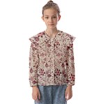 Violet Floral Pattern Flowers Vintage Flora Patterns Kids  Peter Pan Collar Blouse