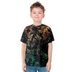 Fractal Patterns Gradient Colorful Kids  Cotton T-Shirt