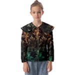 Fractal Patterns Gradient Colorful Kids  Peter Pan Collar Blouse