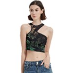 Fractal Patterns Gradient Colorful Cut Out Top