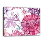Violet Floral Pattern Canvas 16  x 12  (Stretched)