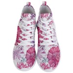 Violet Floral Pattern Men s Lightweight High Top Sneakers