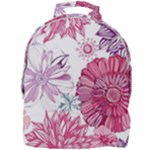 Violet Floral Pattern Mini Full Print Backpack