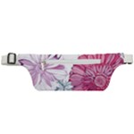 Violet Floral Pattern Active Waist Bag