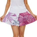 Violet Floral Pattern Women s Skort