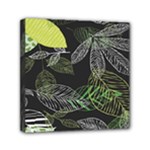 Leaves Floral Pattern Nature Mini Canvas 6  x 6  (Stretched)