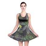 Leaves Floral Pattern Nature Reversible Skater Dress